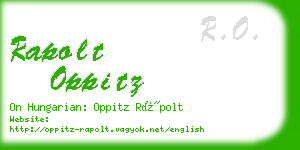 rapolt oppitz business card